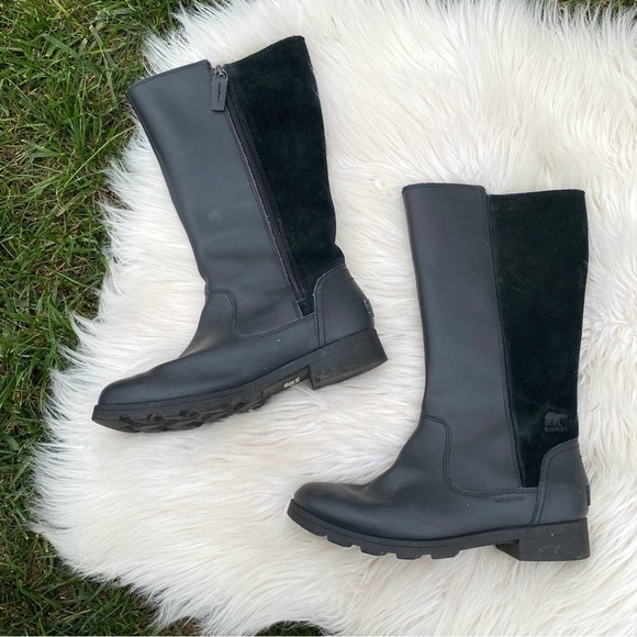 SOREL WATERPROOF SUEDE RAIN RIDER LONG BOOTS